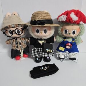 14pc Labubu Fashion Outfits & Clothes - 3 complete outfits - Dolls not included